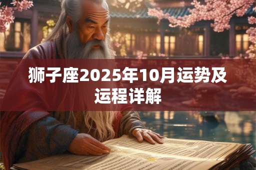 狮子座2025年10月运势及运程详解