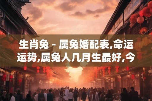生肖兔 - 属兔婚配表,命运运势,属兔人几月生最好,今年多大_天天运势网
