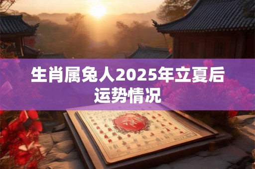 生肖属兔人2025年立夏后运势情况
