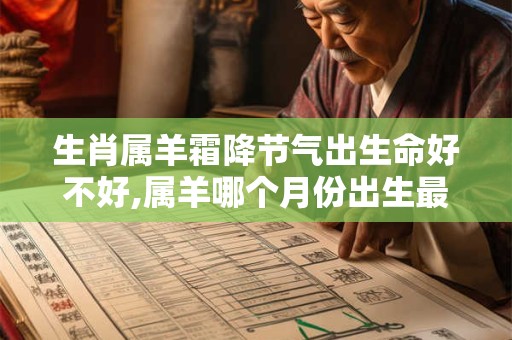 生肖属羊霜降节气出生命好不好,属羊哪个月份出生最好？