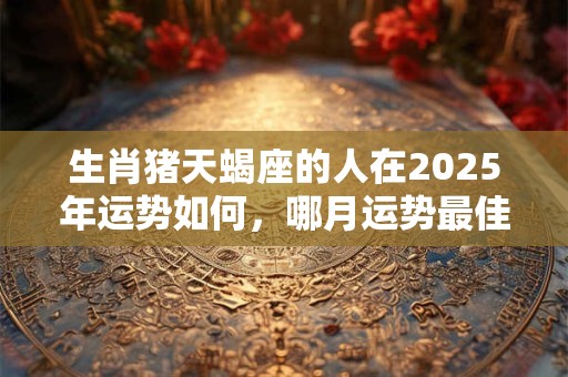 生肖猪天蝎座的人在2025年运势如何，哪月运势最佳？
