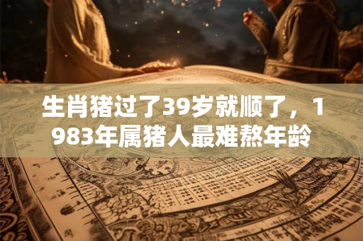 生肖猪过了39岁就顺了，1983年属猪人最难熬年龄