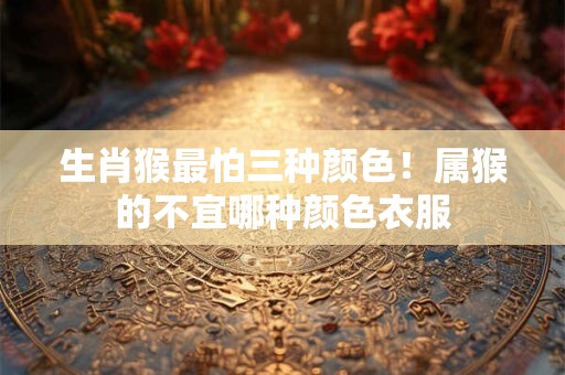 生肖猴最怕三种颜色！属猴的不宜哪种颜色衣服
