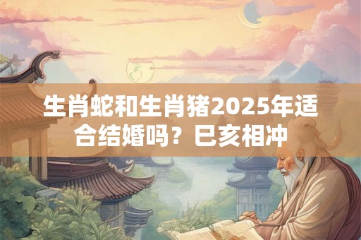 生肖蛇和生肖猪2025年适合结婚吗？巳亥相冲