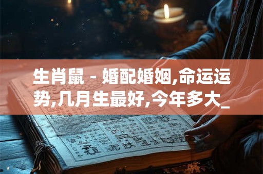 生肖鼠 - 婚配婚姻,命运运势,几月生最好,今年多大_天天运势网