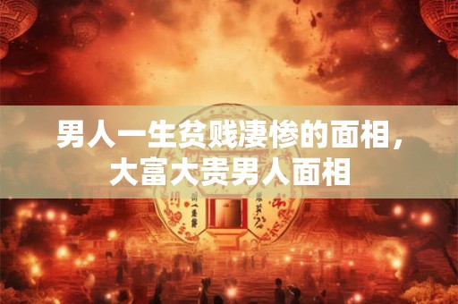 男人一生贫贱凄惨的面相，大富大贵男人面相