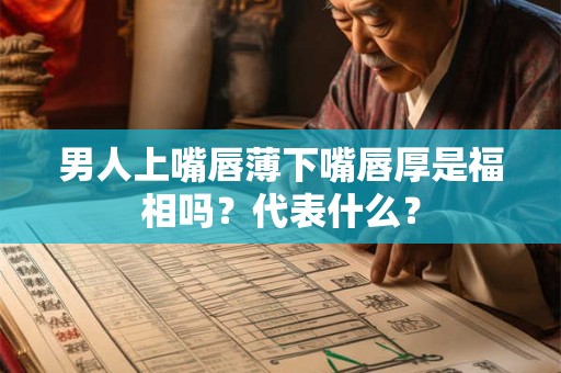 男人上唇厚下唇薄面相如何？男人嘴巴突出面相
