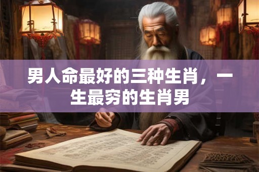 男人命最好的三种生肖，一生最穷的生肖男