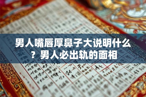 男人嘴唇厚鼻子大说明什么？男人必出轨的面相