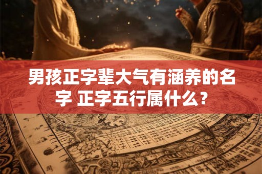 男孩正字辈大气有涵养的名字 正字五行属什么？