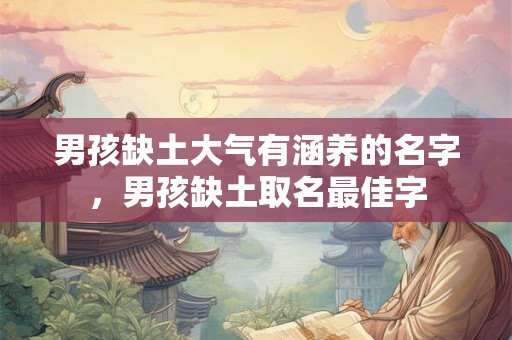 男孩缺土大气有涵养的名字，男孩缺土取名最佳字