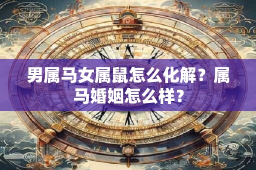 男属马女属鼠怎么化解？属马婚姻怎么样？
