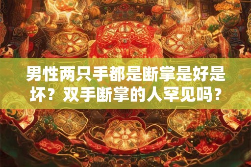 男性两只手都是断掌是好是坏？双手断掌的人罕见吗？