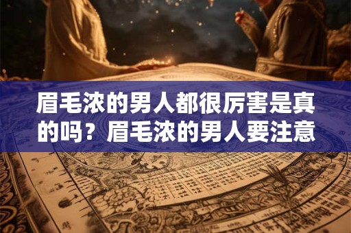 眉毛浓的男人都很厉害是真的吗？眉毛浓的男人要注意什么？