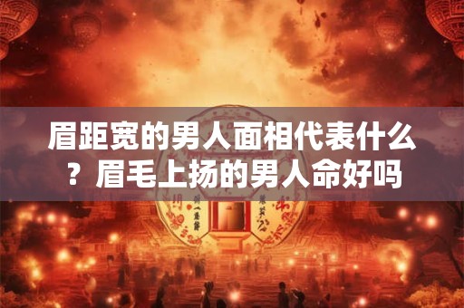 眉距宽的男人面相代表什么？眉毛上扬的男人命好吗