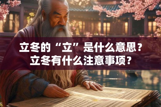 立冬的“立”是什么意思？立冬有什么注意事项？