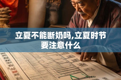 立夏不能断奶吗,立夏时节要注意什么