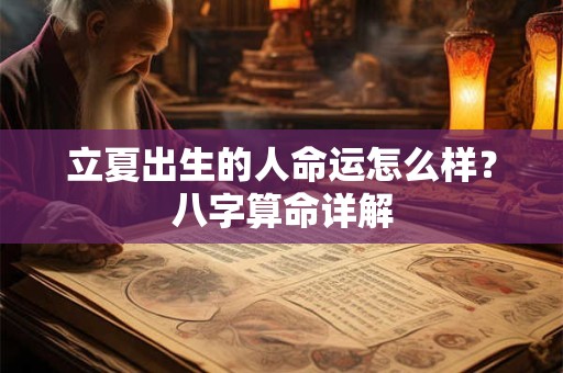 立夏出生的人命运怎么样？八字算命详解