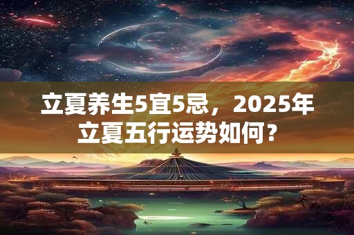 立夏养生5宜5忌，2025年立夏五行运势如何？