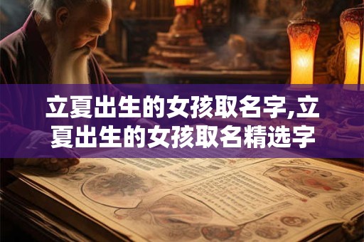 立夏出生的人起名宜用字解释推荐大全