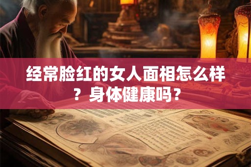 经常脸红的女人面相怎么样？身体健康吗？