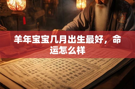 羊年宝宝几月出生最好，命运怎么样