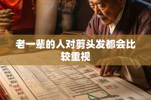 老一辈的人对剪头发都会比较重视