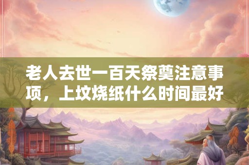 老人去世一百天祭奠注意事项，上坟烧纸什么时间最好？