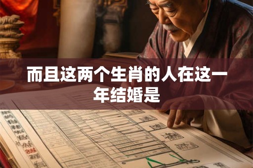 而且这两个生肖的人在这一年结婚是