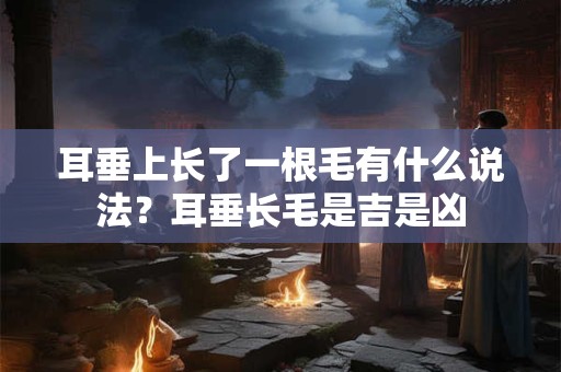 耳垂上长了一根毛有什么说法？耳垂长毛是吉是凶