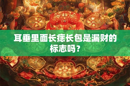 耳垂里面长痣长包是漏财的标志吗？