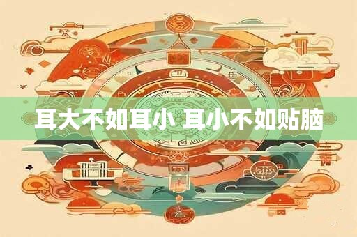 耳大不如耳小 耳小不如贴脑是什么意思？