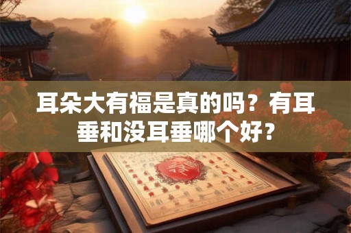 耳朵大有福是真的吗？有耳垂和没耳垂哪个好？