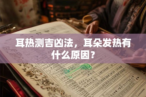 耳热测吉凶法，耳朵发热有什么原因？