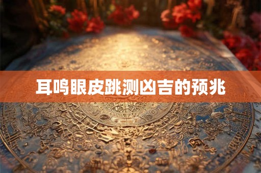 耳鸣吉凶预测法,耳鸣代表什么吉凶？