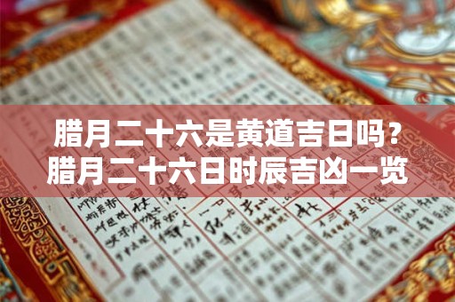 腊月二十六是哪位神仙的生日？腊月二十六有什么说法？