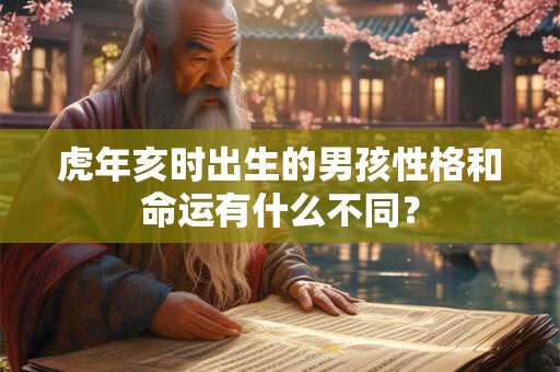 虎年亥时出生的男孩性格和命运有什么不同？