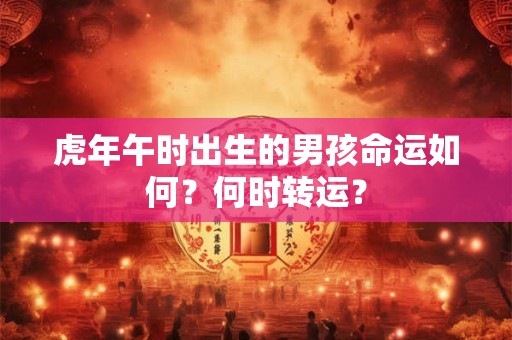 虎年午时出生的男孩命运如何？何时转运？