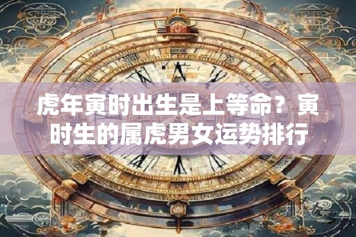 虎年寅时出生是上等命？寅时生的属虎男女运势排行