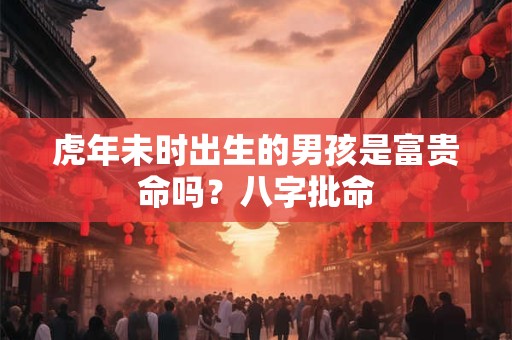 虎年未时出生的男孩是富贵命吗？八字批命