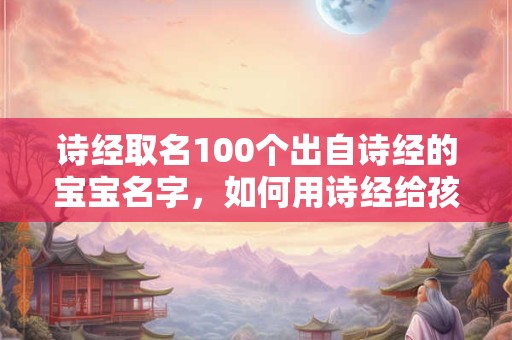 诗经取名100个出自诗经的宝宝名字，如何用诗经给孩子取名字？
