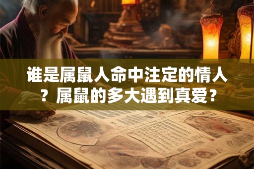 谁是属鼠人命中注定的情人？属鼠的多大遇到真爱？