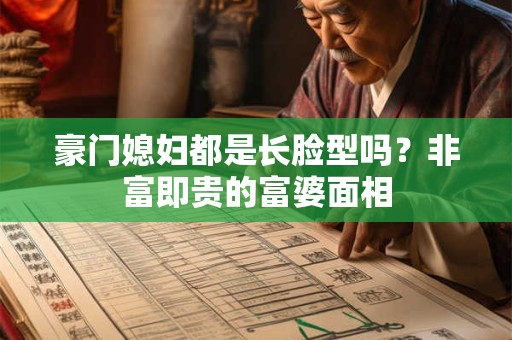 豪门媳妇都是长脸型吗？非富即贵的富婆面相