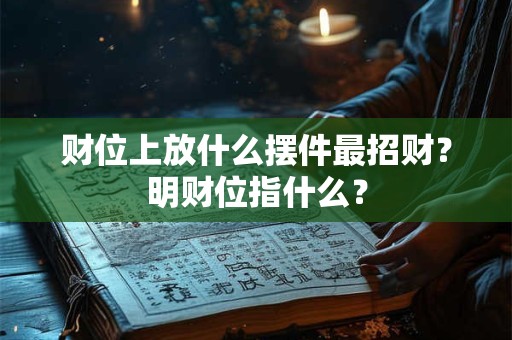 财位上放什么摆件最招财？明财位指什么？