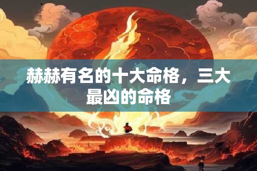 赫赫有名的十大命格，三大最凶的命格
