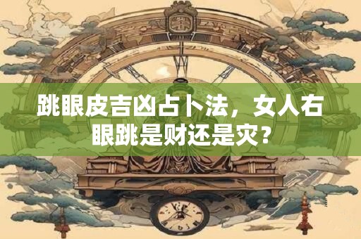 跳眼皮吉凶占卜法，女人右眼跳是财还是灾？