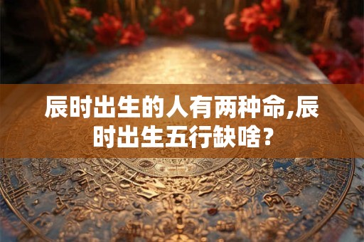 辰时出生的人有两种命，辰时出生的感情运势