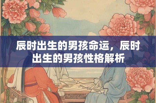 辰时出生的男孩富贵命，辰时出生的男孩五行缺什么？