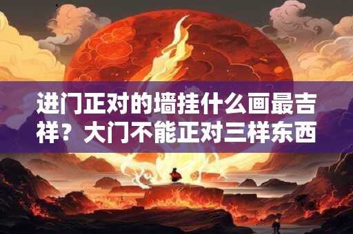 进门正对的墙挂什么画最吉祥？大门不能正对三样东西