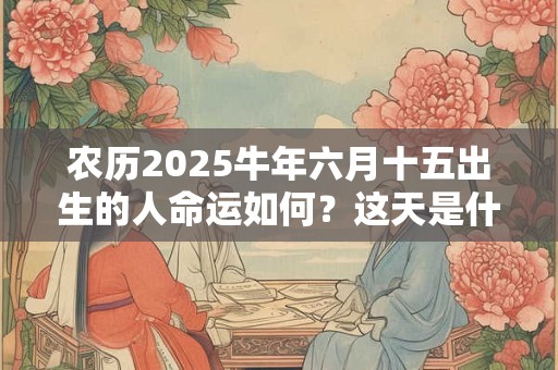农历2025牛年六月十五出生的人命运如何？这天是什么星座？